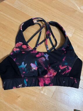 Aeropostale Live Love Dream Multi-Color Strappy Sports Bra